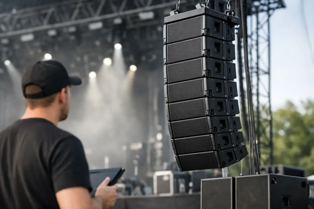 Cómo elegir audio line array para tu evento