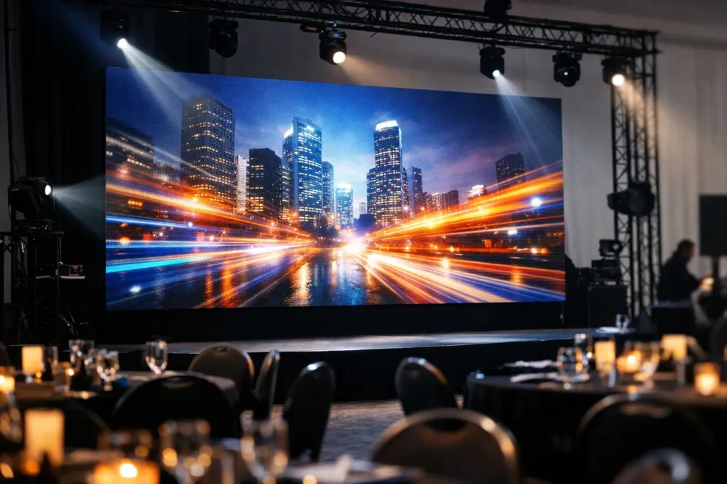 Renta de pantallas LED interiores para eventos