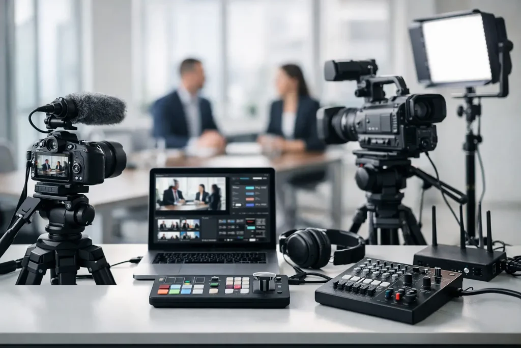 Equipos esenciales para videostreaming corporativo