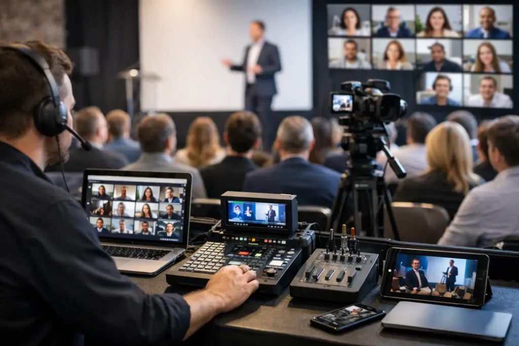 Guía técnica para eventos híbridos sin fallos