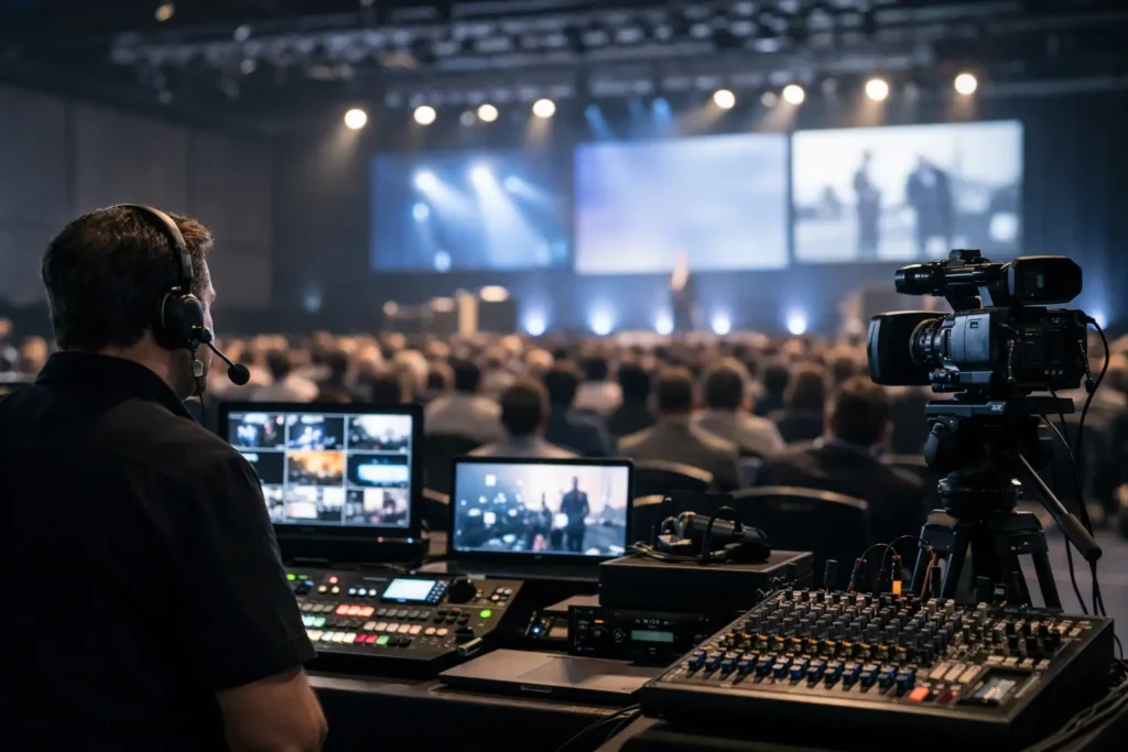 Proveedor audiovisual para convenciones grandes